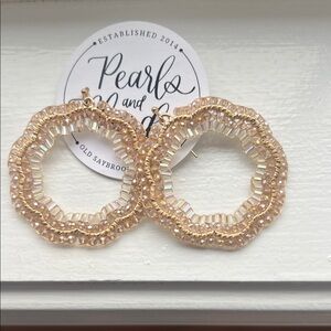 Gold Crystal Hoop Earrings